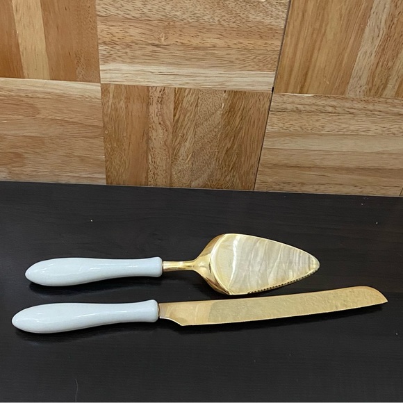 Vintage Home for the Holidays Christmas Holly Stainless Cake Server & Knife Set - Picture 6 of 12